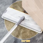 360°-Drehmopp-Set mit 33cm Eimer, freihändiger Flachmopp für Nass- und Trockenreinigung, Mikrofaser-Wischmopp mit Abstreifer für die Bodenreinigung zu Hause 5