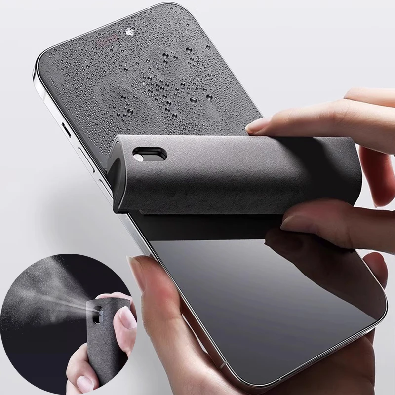 2-in-1 Mikrofaser-Bildschirmreiniger-Sprühflasche für Mobiltelefone, Tablets, Computer, Mikrofasertuch-Reinigungstücher für Spiegel & Bildschirme 2-in-1 Mikrofaser-Bildschirmreiniger-Sprühflasche für Mobiltelefone, Tablets, Computer, Mikrofasertuch-Reinigungstücher für Spiegel & Bildschirme