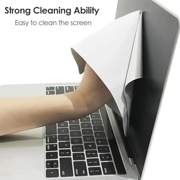 Staubdichtes Mikrofaser-Reinigungstuch, Notebook-Tastaturabdeckung, Laptop-Bildschirm-Reinigungsset für MacBook Pro 13/15/16 Zoll