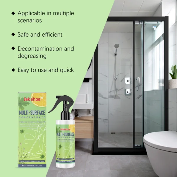 Haushaltsoberflächenreinigungs-Mehrzweck-Reinigungsspray, geeignet für Küchen, Badezimmer, Zimmer, Herd, Badezimmer, Fliesen und Kalk, 120 ml