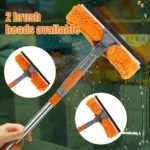 Erweitertes Fensterreinigungsset, 2-in-1, doppelseitiger Glasabzieher, Staubwedel, Mopp 180 °   Schwenkbare Fensterreinigungswerkzeuge 4