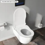 D-förmiger, nicht-elektrischer Bidet-Toilettensitz mit Doppeldüse, 3-Loch-Sprühfunktion für Vorder- und Rückseitenreinigung, wasserdruckbetrieben, sanft schließend, aus PP-Material, einfache Installation, selbstreinigende Düse, universelle Passform für Badezimmerhygiene und Körperpflege 5