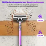 Dieses Staubsauger-Zubehörset enthält einen Anti-Verwicklungs-Bürstenkopf, der leicht und tragbar ist und zum Reinigen von Teppichen, Hartböden, Tierhaaren, Autos und Treppen geeignet ist. Es enthält verschiedene Aufsätze zur einfachen Tierhaarentfernung. 2