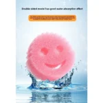 Smiley Magic Reinigungstuch, Wabenschwamm, Küchen-Spülschwamm für Haushaltsreinigung