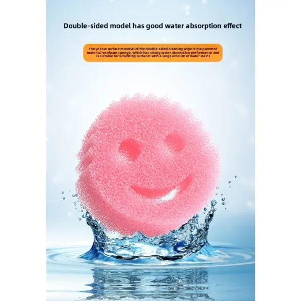 Smiley Magic Reinigungstuch, Wabenschwamm, Küchen-Spülschwamm für Haushaltsreinigung