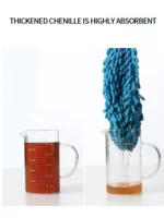 2-teilige Chenille-Mopp-Hausschuhe, Staubentfernung, Fußsocken, Moppkappe, multifunktionale Bodenreinigung, faule Schuhabdeckung, Staubsammler 4
