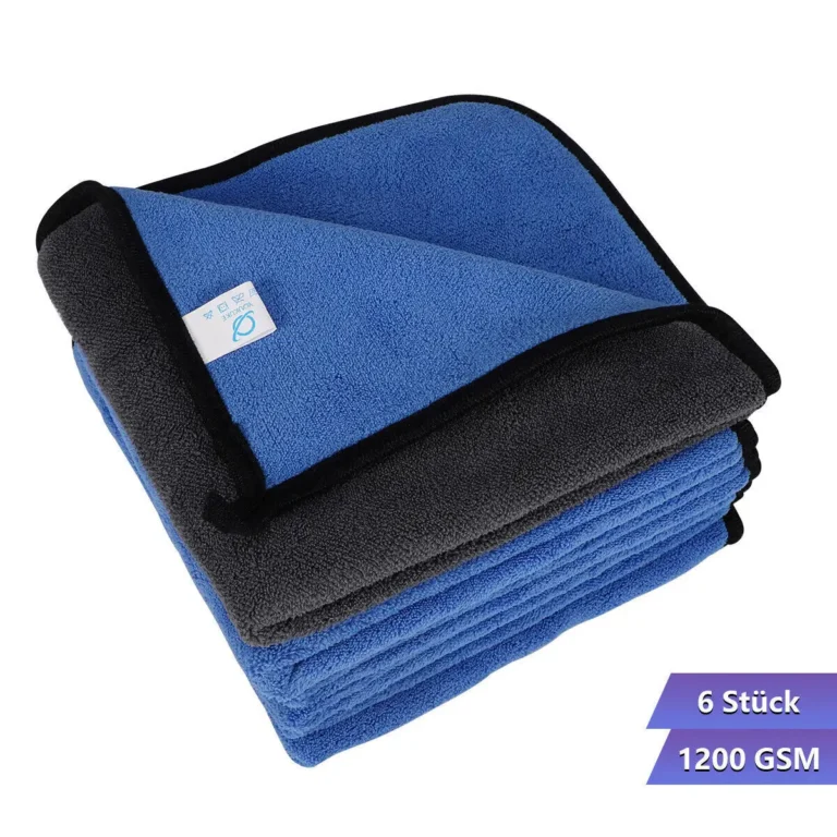 6er-Pack Auto-Mikrofasertücher 1200GSM Poliertücher Trockentücher 40x40cm Mikrofaser