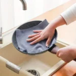 20 Blatt/Rolle Mikrofaser-Geschirrtücher – Multifunktionales doppelseitiges Küchentuch, ideal für die Reinigung von Utensilien, Küchenzubehör 4