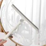 360-Grad-drehbarer Duschabzieher, Glaswischer, Schaber, Rakelreiniger mit Silikonhalter, Badezimmerspiegel, Schaber, Reinigung 3