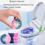 Toilettenreiniger-Tabletten mit zwei Effekten, 300 Spülungen, langlebig, Blumenduft, phosphorfrei, automatische Toilettenreinigung, 3 Stück 2
