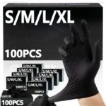 20/100P Hausarbeit Starke schwarze Einweg-Nitrilhandschuhe PVC Latexfrei Antistatisch Garten Haustierpflege Tattoo Arbeit ölbeständige Handschuhe