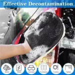 1 Stück Neues Woll-Autowaschtuch Weiche Handschuhe Reinigungsbürste Motorrad-Waschhandschuh Pflegeprodukte Plüsch Universal-Reinigungshandschuhe 2