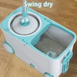 Freihändiges Schleudermop-Set mit Rädern und abnehmbarem Hängeeimer, Waschen und Reinigen 2-in-1, geeignet für Schlafzimmer, Wohnzimmer usw 2