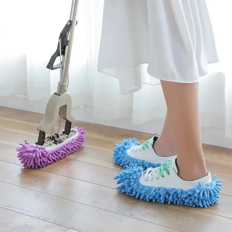 2 stücke Staub Reiniger Weiden Hausschuhe Haus Badezimmer Boden Reinigung Mopp Slipper Faule Schuhe Abdeckung Chenille Duster Tuch