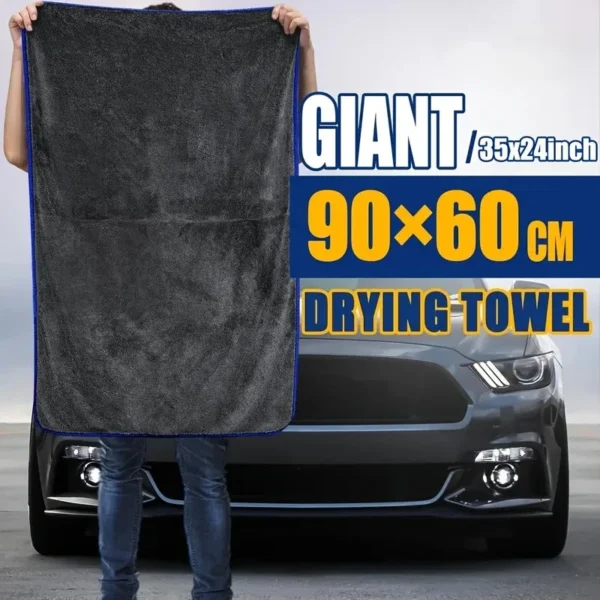 1 Stück extra großes Auto-Trocknungstuch – besonders saugfähig, weich, fusselfrei und streifenfrei, schnell trocknend, 61 x 85,9 cm, ideal für die Automobilreinigung
