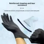 Einweg Nitril Schwarz Latex Handschuhe Kochen Waschen Radfahren Handschuh Haushalt Antistatische Reinigung Handschuhe Friseur Nail art Werkzeug 6