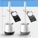 Tpr Silikon kopf Toiletten bürste Wand reinigungs bürste Lang griff Toiletten bürste Bad zubehör setzt Werkzeuge 6