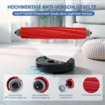 Roborock Qrevo S / Pro / MaxV Ersatzteile – Anti-Verstopfte Hauptbürste + HEPA-Filter + Staubbeutel + Mikrofaser-Wischpads 5