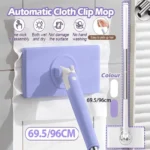 Snap-Grip Clever Mini-Mopp für Nass- und Trockenreinigung mit Praktischem Automatischem Tuchwechsel-Clip, Wischmopp-Stiel, Haushaltsreinigungswerkzeuge