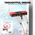 7,4 m wassergespeichertes Stangen-Fensterreinigungssystem – ausziehbare Aluminiumbürste mit 20 m Schlauch, Hochhaus- und Solarpanel-Reinigung 2