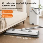 Joybos Ultra-Slim Flachmopp-Set mit Eimer 360° °   Schwenkbares, freihändiges Wasch- und Trocknungssystem mit 2 Mikrofaser-Pads für Hartholz, Fliesen und Laminat 6