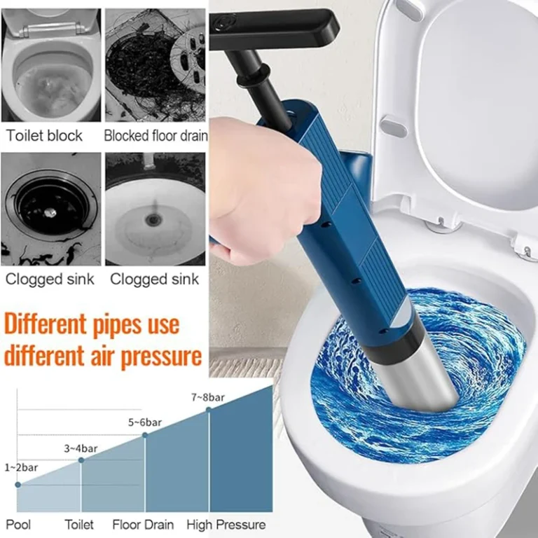 Leistungsstarke Toilettenkolben Edelstahl Rohr Bagger Entblocker Pneumatische Hochdruck Baggerarbeiten Air Drain Blaster Werkzeugset 2