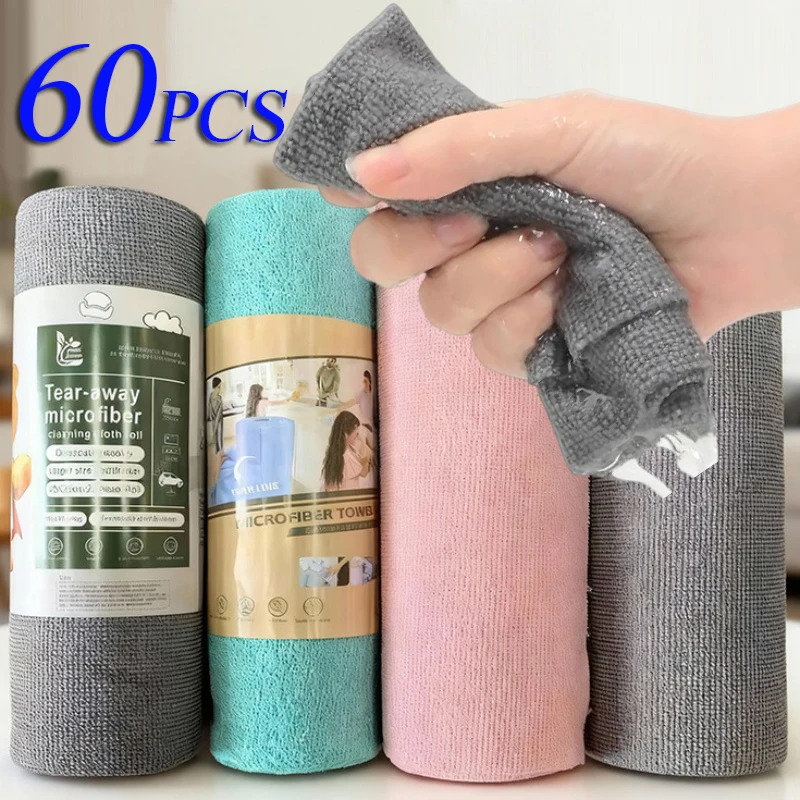 20–60 Stück wiederverwendbare Reinigungstücher, Geschirrtücher, Haushalts- und Küchenreinigungstücher, Mikrofaser-Handtuchrollen, Geschirrlappen, leicht zu reinigen 20–60 Stück wiederverwendbare Reinigungstücher, Geschirrtücher, Haushalts- und Küchenreinigungstücher, Mikrofaser-Handtuchrollen, Geschirrlappen, leicht zu reinigen