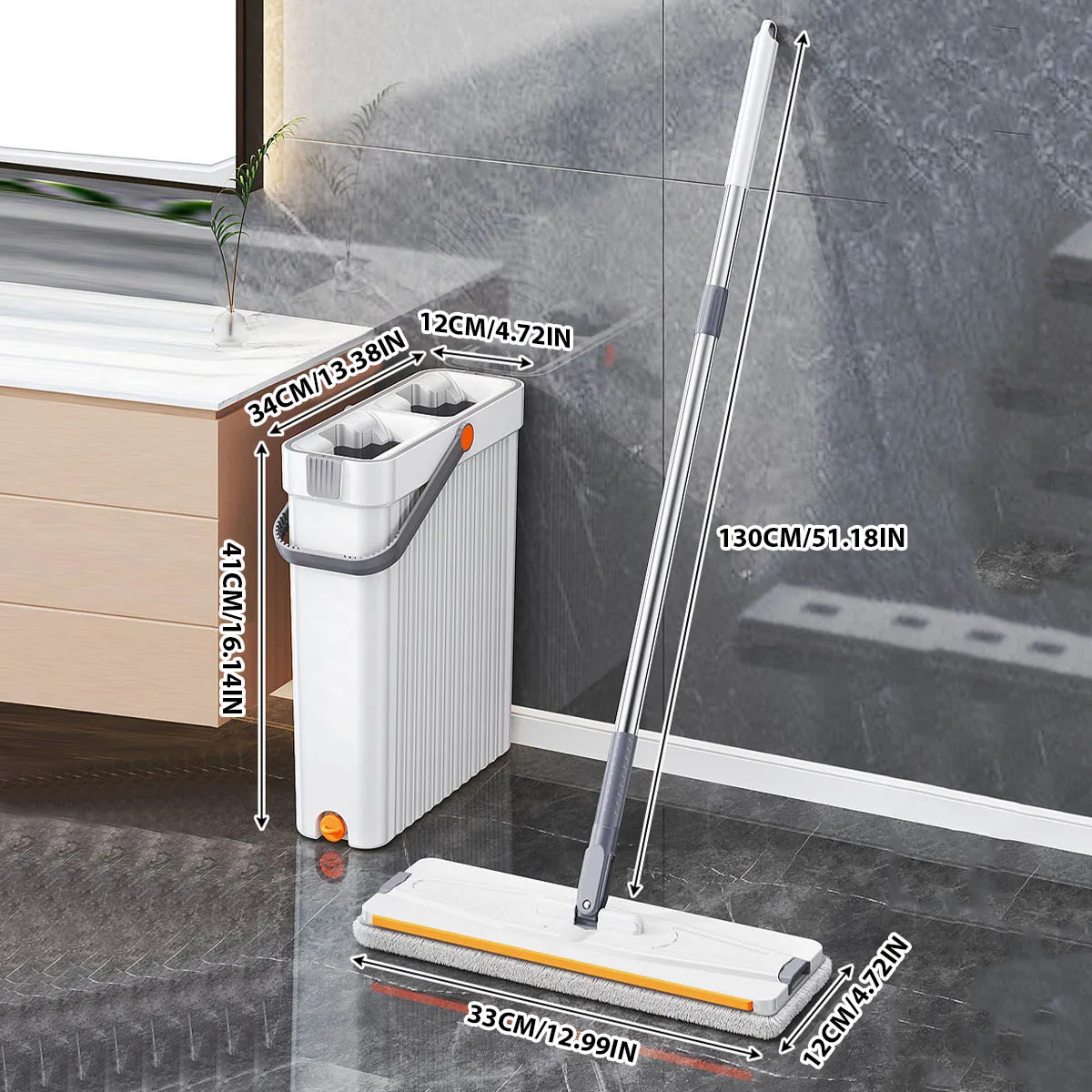 Handwaschfreier Flachbodenwischer mit Eimer-Set für die Bodenreinigung zu Hause, 360° drehbar, waschbares Mikrofasertuch, praktisches Reinigungswerkzeug Handwaschfreier Flachbodenwischer mit Eimer-Set für die Bodenreinigung zu Hause, 360° drehbar, waschbares Mikrofasertuch, praktisches Reinigungswerkzeug