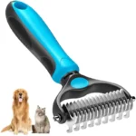 2in1 Edelstahl Pet Deshedding Pinsel Hund Haarentferner Haustier Pelz Knoten Cutter Welpen Katze Kamm Bürsten Hunde Pflege Verschütten liefert 2