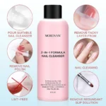 8oz Nail Cleanser 2 in 1 (Poly Nail Extension Gel Slip Solution+Professioneller Nagelreiniger) Nagellackentferner Fusselfreier Slip 4