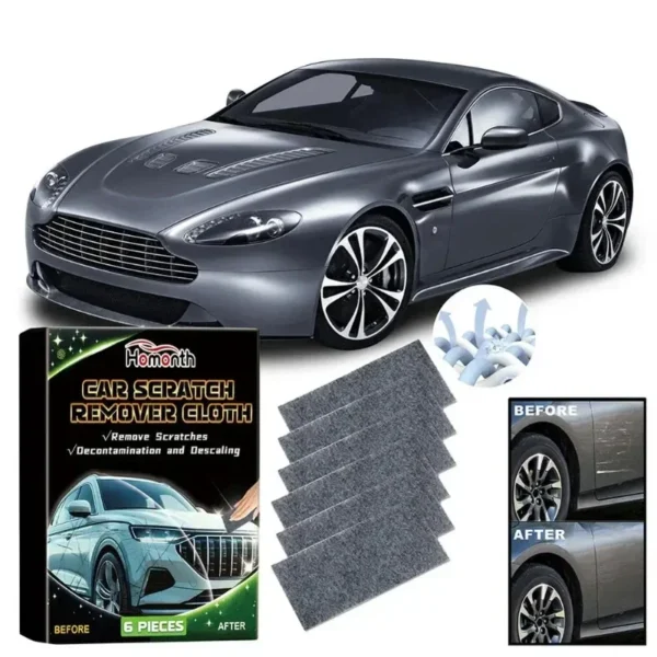 6/12 Stück hochwertiges Nano Sparkle Anti-Kratz-Tuch für Autos, universelles Tuch zur sofortigen Politur von Metalloberflächen, Smart Car Surface Scratch
