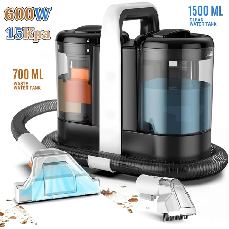 15KPA Tragbarer Teppichreiniger 600W Handstaubsauger mit Sprühfunktion Integrierte Reinigungsmaschine für Sofa Tierhaare Staubsauger