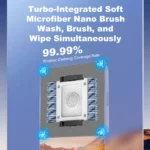 Fensterputzroboter Liectroux S9 mit 2 Rollenbürsten, 6-Düsen-Wasserpumpe,bürstenlosem Motor,9 kPa Saugkraft,rahmenloser Einsatz,8 Mikroschalter,2-in-1 Sicherheitsseil & Netzkabel,App & Fernbedienung,Sprachansagen 6