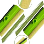 2-in-1 Duschabzieher Fensterreiniger Glaswischer Schaber Schwamm Gummilippe Badezimmer Auto Windschutzscheiben-Reinigungswerkzeug 4