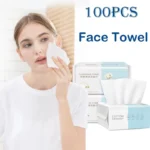100 Stück Einweg-Gesichtstuch, Baumwollgewebe, weich, dick, trocken abwischbar, wiederverwendbare Make-up-Entferner-Pads, Gesichtsreinigungsgewebe