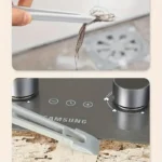 Multifunktionale Badezimmer-Fugenreinigungsbürste mit Clip-Schaber Fliesenbürste 4-in-1 360° °   Rotierende Reinigungsbürste mit Harten Borsten 5