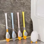 Toilettenbürste Cute Duck Toilettenbürsten-Set aus Silikon 360° °   Tiefenreiniger für Wand, Boden, Badewannen, Reinigungswerkzeuge, Badezimmerzubehör 2