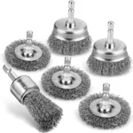 10 Stile Stahlbürsten: Radbürste, Metallpolierbürste, Rotationsbürste zur Rost- und Korrosionsentfernung, Kantenschleifbürste, Entgratungsbürste 2