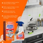 120ml Küchenentfetter-Spray, Kraftvoller Fleckenentferner für Herd, Ofen & Dunstabzugshaube, Multiflächenreiniger mit Frischem Duft 6