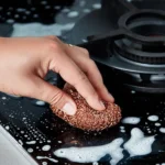 2 Stück Scheuerschwämme Reinigungskugeln Stahlwolle-Scheuerschwamm für Küche Topf Pfanne Geschirr Bad Reinigung Küchenzubehör 3