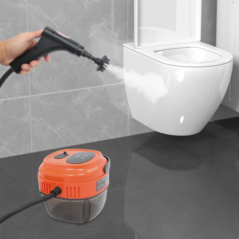 Tragbarer Dampfreiniger 1500W Hochdruck-Mehrzweck-Reinigungsgerät für Haus & Küche, 6 Dampfstufen, EU-Stecker (Orange-Rot) 2