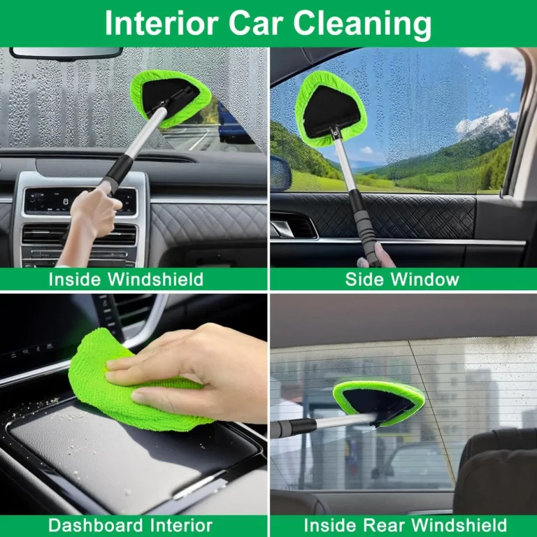 2026 neue Auto Windschutzscheibe Reinigung Pinsel Set Mikrofaser Teleskop Fenster Glas Reiniger Auto Fenster Reiniger Fenster Schaben Nebel 2