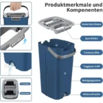 2026 Neues Premium 1-Set 360 °   Rotierender Bodenwischer-Set mit Verdicktem Faserstoff-Mopp und Eimer, Reinigungsset für Haus und Küche 2