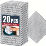 20-5 stücke Verdickt Stahl Draht Reinigung Tuch Nicht-Scratch Doppel-schicht Eisen Mikrofaser Mesh Dishrag Waschen Topf Lumpen küche Handtuch 6