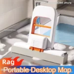 Starker saugfähiger Mini-Mopp, Staubentfernung, tragbarer Reinigungsmopp mit Schwamm, Mini-Schwamm-Mopp, nasses und trockenes Badezimmer-Desktop-Glas 2