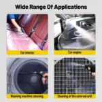 Podofo Handgehaltener Multifunktions-Dampfreiniger 2000W 3,0 Bar Hochtemperatur-Sterilisations- und Desinfektions-Dampfreiniger mit 1200ml Tank für Sofas, Küchen, Fenster, Badezimmer und Autos 4