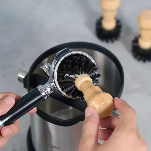 Siebträger-Reinigungsbürste Barista Espresso Kaffee Tamper Reinigungsbürste 51 mm 54 mm 58 mm Werkzeug mit Holzgriff Barista