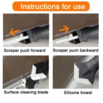 5-in-1-Silikonspatel, Fensterreinigungswerkzeug, Dichtmittel, glatter Entferner, Rakel, Dichtungsmasse, Organizer, Silikonschaber, Smooth Grout Kit 6