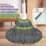 1 Stück selbstauswringender Mopp |   Mikrofaser-Bodenreiniger mit verstellbarem Griff, nass/trocken für Küche/Schlafzimmer, langlebiges Reinigungswerkzeug 2