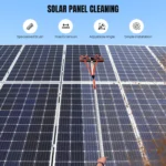 Solarpanel-Reinigungsbürste mit Wasserzufuhr, 1,4-7M Teleskop-Aluminiumstange, Wasserfluss-Waschbürste, verstellbarer Winkel, für PV-Module, hohe Fenster, Villen, Dächer, Gebäudefassaden, Werbetafeln, Reinigung, Komplettzubehör-Set 4